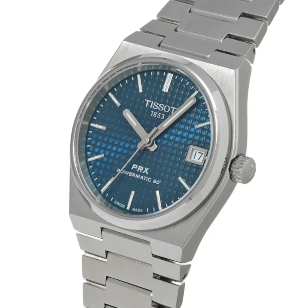 Tissot PRX Powermatic 80 Blue Dial Silver Steel Strap Watch for Men - T137.207.11.041.00