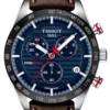 image_150399_19_v1 Tissot PRS 516 Chronograph Blue Dial Brown Leather Strap Watch For Men - T100.417.16.041.00