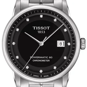 image_150691_19_v1 Tissot T Classic Luxury Powermatic 80 Black Dial Silver Steel Strap Watch For Men - T086.408.11.056.00
