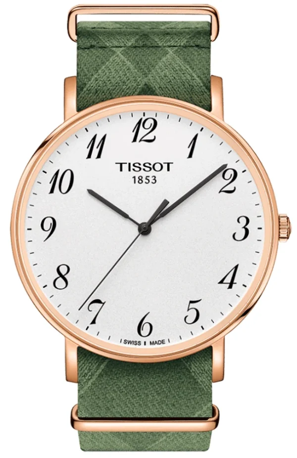 image_25079_19_v1 Tissot T Classic Everytime White Dial Green Nylon Strap Watch for Men - T109.610.38.032.00