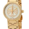 Tory Burch Reva Gold Dial Gold Steel Strap Watch for Women - TBW4011