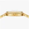 Tory Burch Oval Mother of Pearl Dial Gold Steel Strap Watch for Women - TBW6034