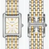 Tory Burch Eleanor White Dial Two Tone Steel Strap Watch for Women - TBW1070