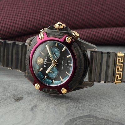 imgi_140_versace-ve8p00224-icon-active-17371022 Versace Icon Active Chronograph Black Dial Black Siliconen Strap Unisex Watch - VE8P00224