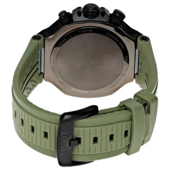 imgi_144_tissot-watches-tissot-t-race-quartz-chronograph-45mm-green-silicone-mens-watch-t1414173706102-t141.417.37.061.02__57149 Tissot T Race Chronograph Black Dial Green Rubber Strap Watch for Men - T141.417.37.061.02