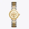 Tory Burch Reva Gold Dial Two Tone Steel Strap Watch for Women - TBW4016