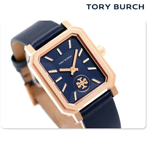 imgi_98_tbw1511-a Tory Burch Robinson Quartz Blue Dial Blue Leather Strap Watch for Women - TBW1511