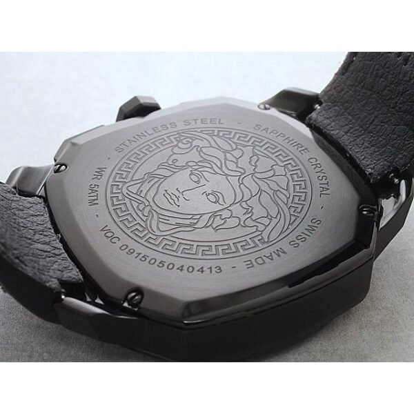 jp_i_n_dec48ca3-5bab-4fe4-be78-3aa7b9e85d7c Versace Dylos Chronograph Black Dial Black Rubber Strap Watch for Men - VQC020015