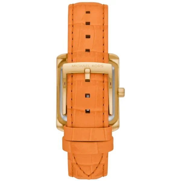 mk2983-michael-kors-watch-women-crystals-gold-dial-leather-orange-strap-quartz-battery-square-analog-three-hand-emery_3 Michael Kors Watch For Women MK2983