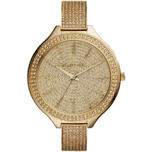 mk3256-michael-kors-watch-women-crystals-gold-dial-metal-stainless-steel-golden-strap-quartz-battery-analog-three-hand-runway-slim Michael Kors Watch For Women MK3256