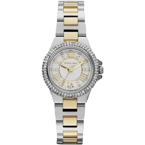 mk3260-michael-kors-watch-women-crystals-white-dial-metal-stainless-steel-silver-gold-two-tone-strap-quartz-battery-analog-three-hand-camille-petite Michael Kors Watch For Women MK3260