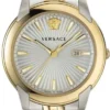 Versace V-Urban Quartz Silver Dial Two Tone Steel Strap Watch for Men - VELQ00519