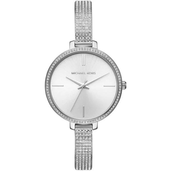mk3783-michael-kors-watch-women-crystals-silver-dial-metal-stainless-steel-strap-quartz-battery-analog-three-hand-jaryn Michael Kors Watch For Women MK3783