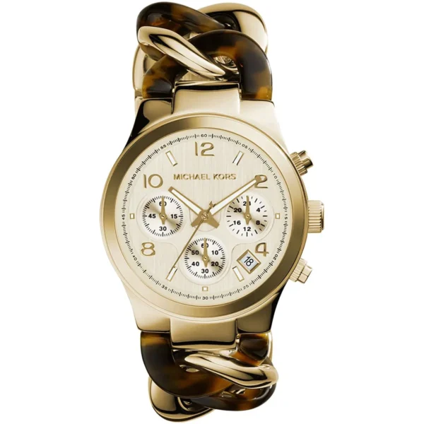 mk4222-michael-kors-watch-women-tortoise-gold-dial-multi-golden-brown-strap-quartz-battery-analog-chronograph-runway-twist Michael Kors Watch For Women MK4222
