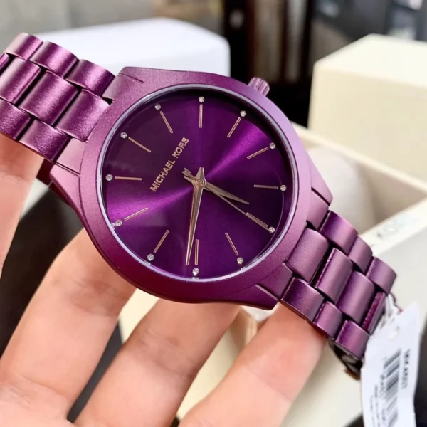mk4507-michael-kors-watch-women-purple-dial-metal-stainless-steel-strap-quartz-battery-analog-three-hand-runway-slim_5 Michael Kors Watch For Women MK4507