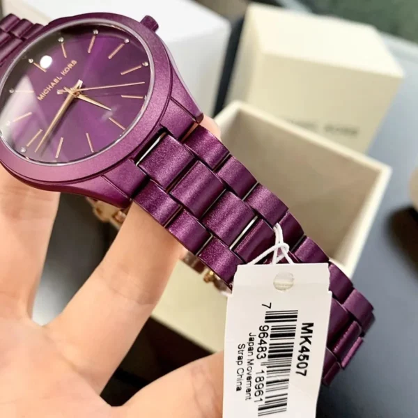 mk4507-michael-kors-watch-women-purple-dial-metal-stainless-steel-strap-quartz-battery-analog-three-hand-runway-slim_7 Michael Kors Watch For Women MK4507