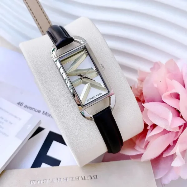 mk4722-michael-kors-watch-women-double-wrap-leather-mk-logo-silver-dial-black-strap-quartz-battery-analog-three-hand-mk-empire_10 Michael Kors Watch For Women MK4722