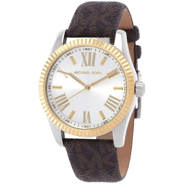 mk4745-michael-kors-watch-women-mk-logo-silver-dial-leather-brown-strap-quartz-battery-analog-three-hand-lexington_2 Michael Kors Watch For Women MK4745