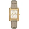 mk4964-michael-kors-watch-women-square-white-dial-leather-gray-strap-quartz-battery-analog-three-hand-essex Michael Kors Watch For Women MK4964