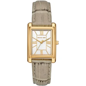 mk4964-michael-kors-watch-women-square-white-dial-leather-gray-strap-quartz-battery-analog-three-hand-essex Michael Kors Watch For Women MK4964