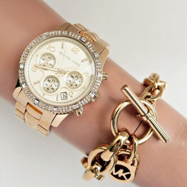mk5432-michael-kors-watch-women-gold-metal-pyramid-hand-2 Michael Kors Watch For Women MK5432