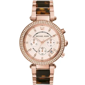 mk5538-michael-kors-chronograph-watch-women-rose-gold-dial-multi-brown-golden-strap-quartz-battery-analog-crystals-tortoise-parker Michael Kors Watch For Women MK5538