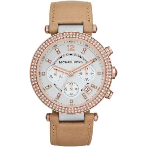 mk5633-michael-kors-watch-women-crystals-white-dial-leather-havan-strap-quartz-battery-analog-chronograph-parker Michael Kors Watch For Women MK5633