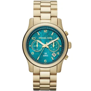 mk5815-michael-kors-chronograph-watch-women-blue-dial-metal-stainless-steel-gold-strap-quartz-battery-analog-100-series-runway Michael Kors Watch For Women MK5815