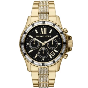 mk5828-michael-kors-chronograph-watch-women-black-dial-metal-stainless-steel-gold-strap-quartz-battery-analog-crystals-everest Michael Kors Watch For Women MK5828