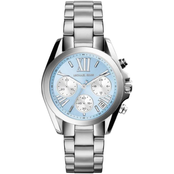 mk6098-michael-kors-watch-women-blue-dial-metal-stainless-steel-silver-strap-quartz-battery-analog-chronograph-bradshaw Michael Kors Watch For Women MK6098