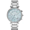 mk6104-michael-kors-watch-women-crystals-blue-dial-metal-stainless-steel-silver-strap-quartz-battery-analog-chronograph-parker Michael Kors Watch For Women MK6104