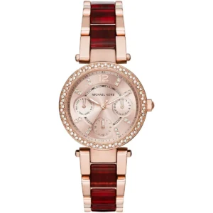 mk6239-michael-kors-watch-women-rose-gold-dial-multi-red-strap-quartz-battery-analog-three-hand-parker Michael Kors Watch For Women MK6239