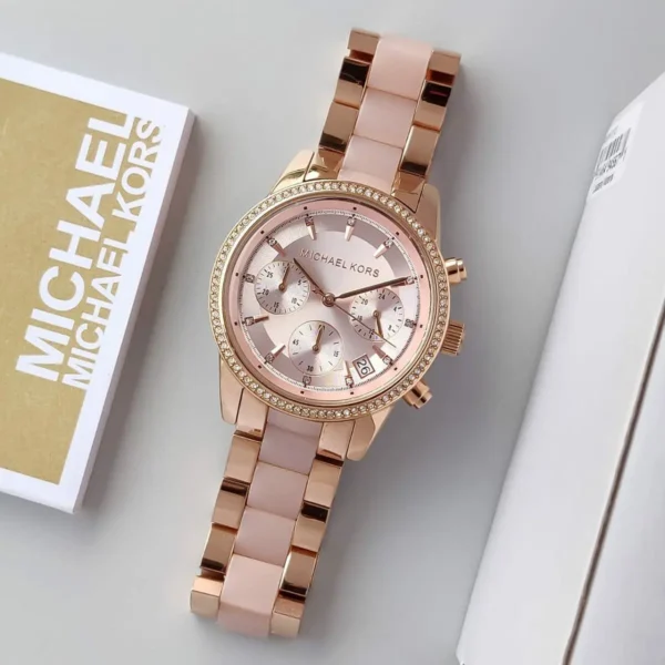 mk6307-michael-kors-chronograph-watch-women-rose-gold-dial-multi-pink-golden-strap-quartz-battery-analog-ritz_9 Michael Kors Watch For Women MK6307