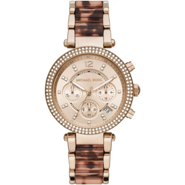 mk6832-michael-kors-watch-women-crystals-tortoiseshell-gold-dial-multi-golden-brown-strap-quartz-battery-analog-chronograph-parker Michael Kors Watch For Women MK6832