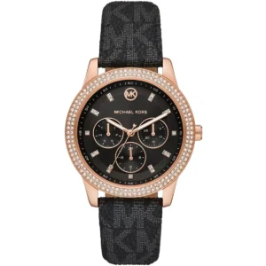 mk6968-michael-kors-watch-women-crystals-black-dial-leather-strap-quartz-battery-analog-three-hand-tibby Michael Kors Watch For Women MK6968