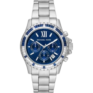 mk7237-michael-kors-watch-women-blue-dial-metal-stainless-steel-silver-strap-quartz-battery-analog-chronograph-everest Michael Kors Watch For Women MK7237