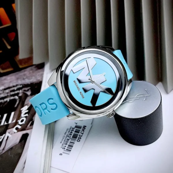 mk7350-michael-kors-watch-women-mk-logo-blue-dial-rubber-strap-quartz-battery-analog-three-hand-janelle_10 Michael Kors Watch For Women MK7350