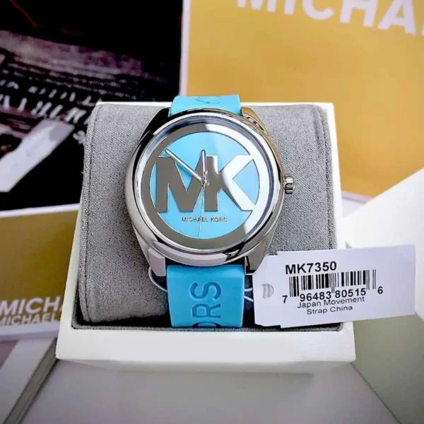 mk7350-michael-kors-watch-women-mk-logo-blue-dial-rubber-strap-quartz-battery-analog-three-hand-janelle_14 Michael Kors Watch For Women MK7350