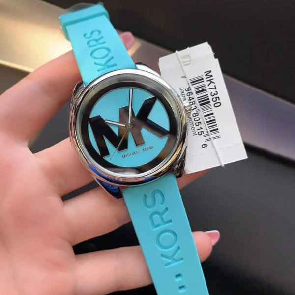 mk7350-michael-kors-watch-women-mk-logo-blue-dial-rubber-strap-quartz-battery-analog-three-hand-janelle_7 Michael Kors Watch For Women MK7350