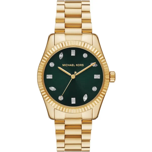 mk7449-michael-kors-watch-women-green-dial-metal-stainless-steel-gold-strap-quartz-battery-analog-three-hand-lexington Michael Kors Watch For Women MK7449