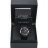 Movado 1881 Automatic Black Dial Black Leather Strap Watch For Men - 606875