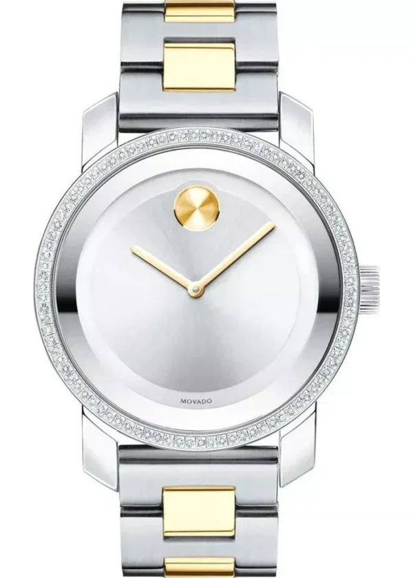 movado-bold-silver-women-s-watch-36mm.jpg_980_980_7fee61d0-d87e-446b-ac72-69bbd713f837 Movado Bold Diamonds Silver Dial Two Tone Steel Strap Watch for Women - 3600451