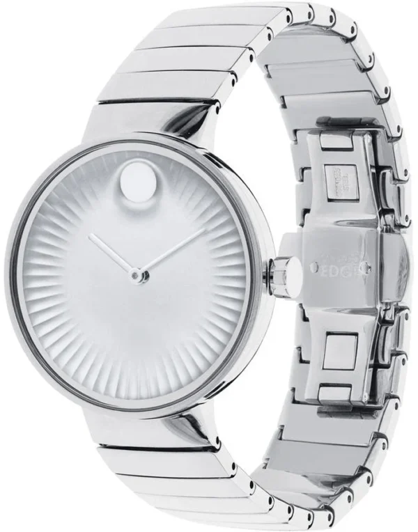 movado-edge-silver-dial-women-s-watch-3680012-120 Movado Edge Silver Dial Silver Steel Strap Watch for Women - 3680012