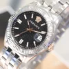 Versace Greca Time Quartz Black Dial Silver Steel Strap Watch For Men - VE3K00322