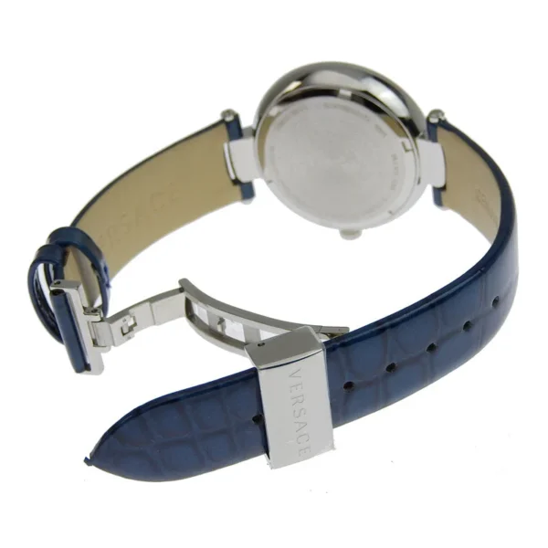 ow0271_5 Versace Olympo Gleam White Dial Green Leather Strap Watch for Women - VAN020016