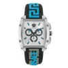 pav5832er-22 Versace Dominus Chronograph Silver Dial Black Rubber Strap Watch For Men - VE6H00123