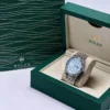 Rolex Men’s Land-Dweller Ice Blue Honeycomb Dial Watch