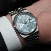 Rolex Men’s Land-Dweller Ice Blue Honeycomb Dial Watch
