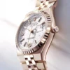 Rolex Men’s Land-Dweller Rose Gold Honeycomb Dial Watch