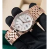 Rolex Men’s Land-Dweller Rose Gold Honeycomb Dial Watch